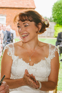 happy bride